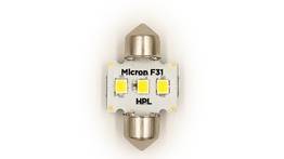 Micron F31 - Сверхъяркая (170лм) светодиодная лампа для прямой замены штатной автомобильной лампы накаливания C5W festoon 31mm | HiperLights.ru